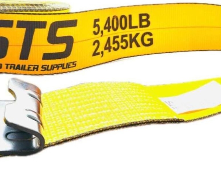 Winch Strap J Hook Flat 30' 4'
