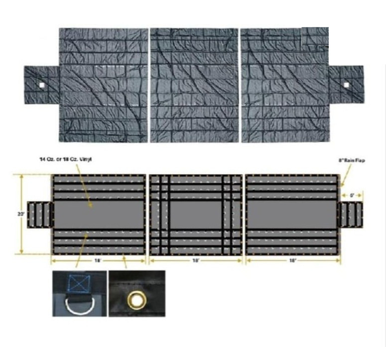Heavy Duty 3 Piece Lumber Tarp Set
