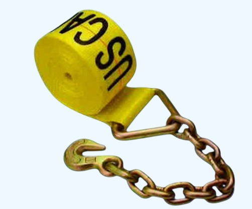 Winch Strap with Chain Anchor