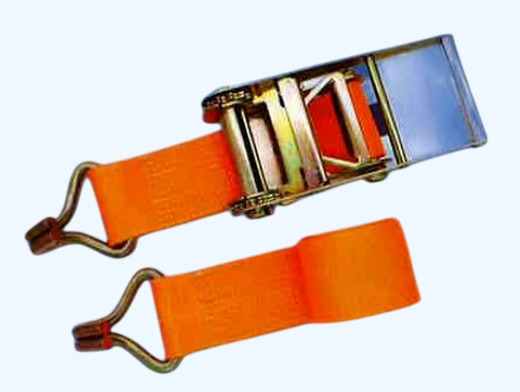 EN 12195-2 100mmx10T Ratchet Tie Down Strap With Double J Hook