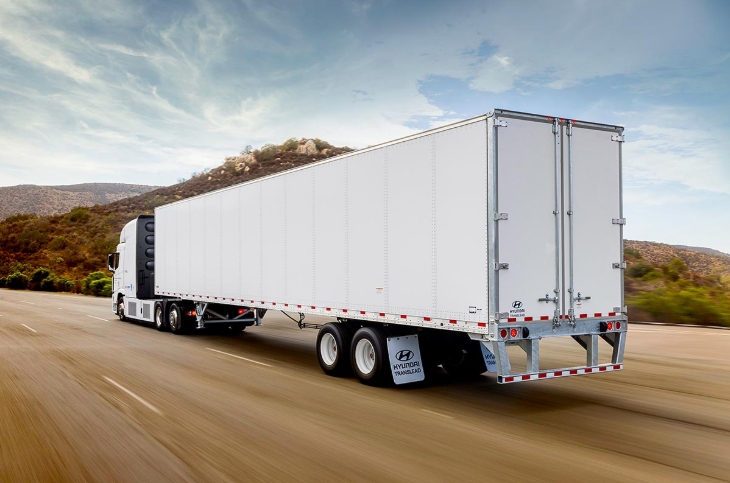 White semi-trailer truck on the highway, representing Speed Trailer Supplies&rsquo; commitment to the transport industry