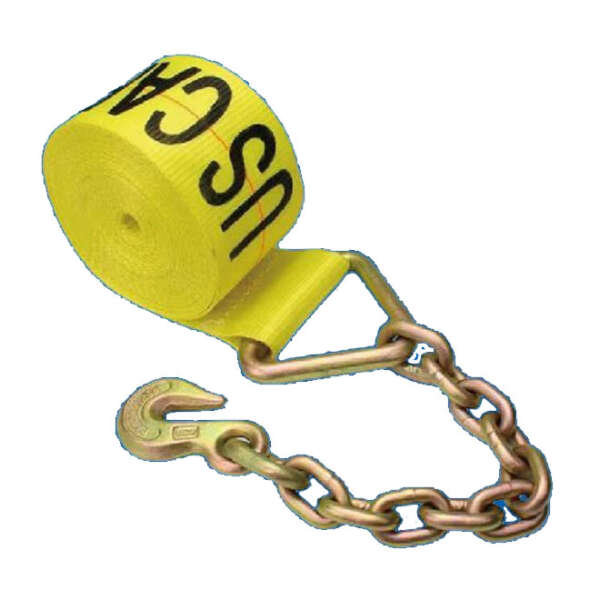 Winch Strap with Chain Anchor