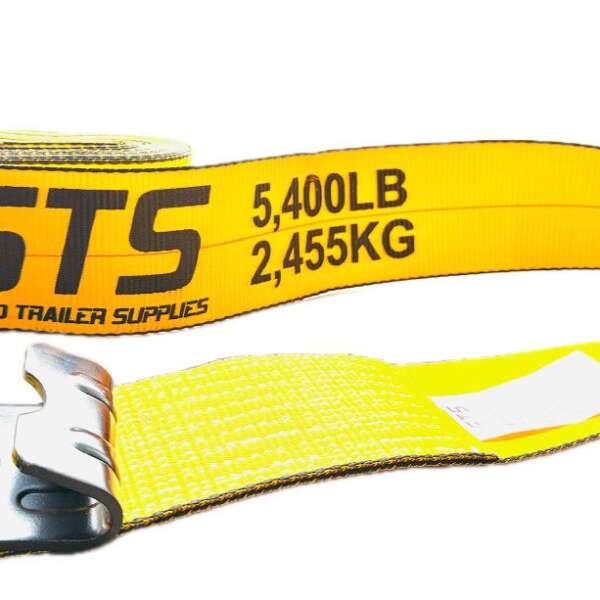 Winch Strap J Hook Flat 30’ 4’