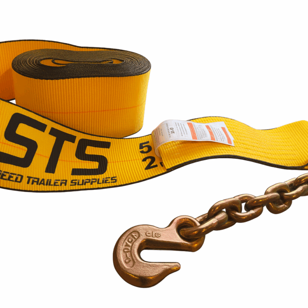 Winch Strap with Chain Anchor