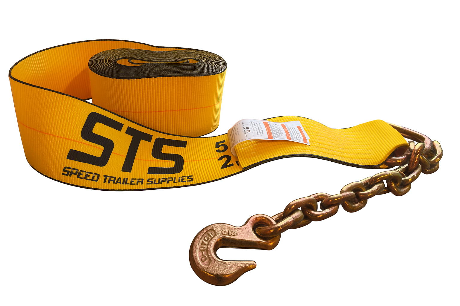 Winch Strap with Chain Anchor